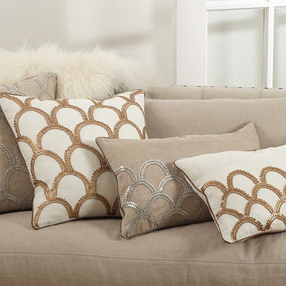 New Posh Collection Arch Design Embroidered Pillow